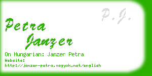 petra janzer business card